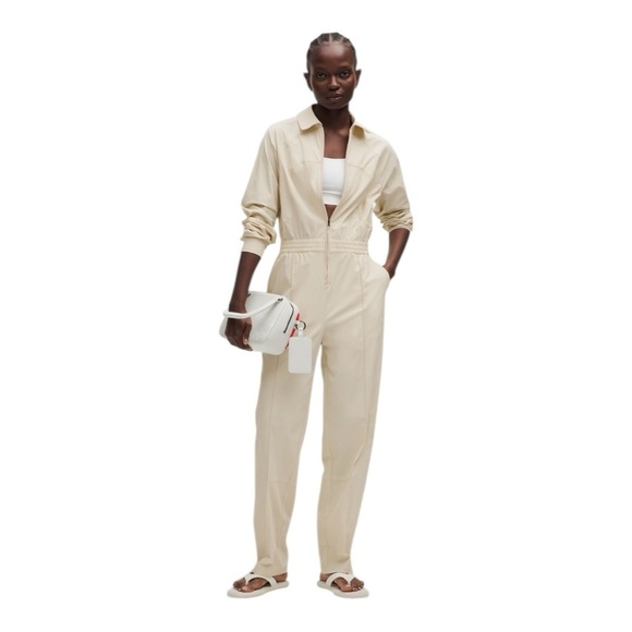 lululemon athletica Pants - Lululemon Lightweight Woven Jumpsuit *SLNSH Collection Nat Ivory Size XS/4 NWT